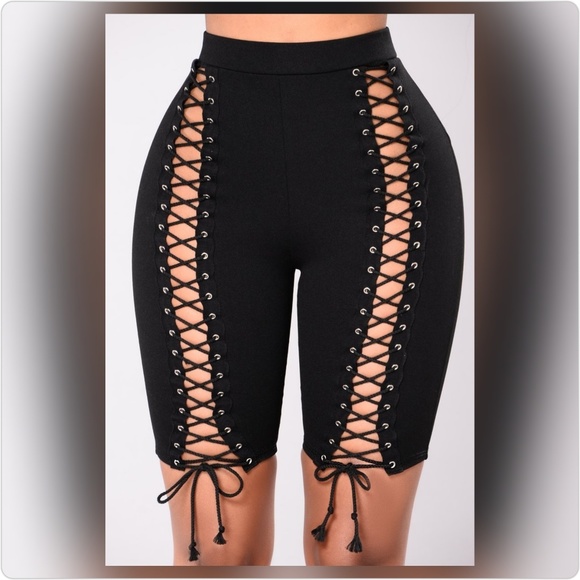 full lace biker shorts